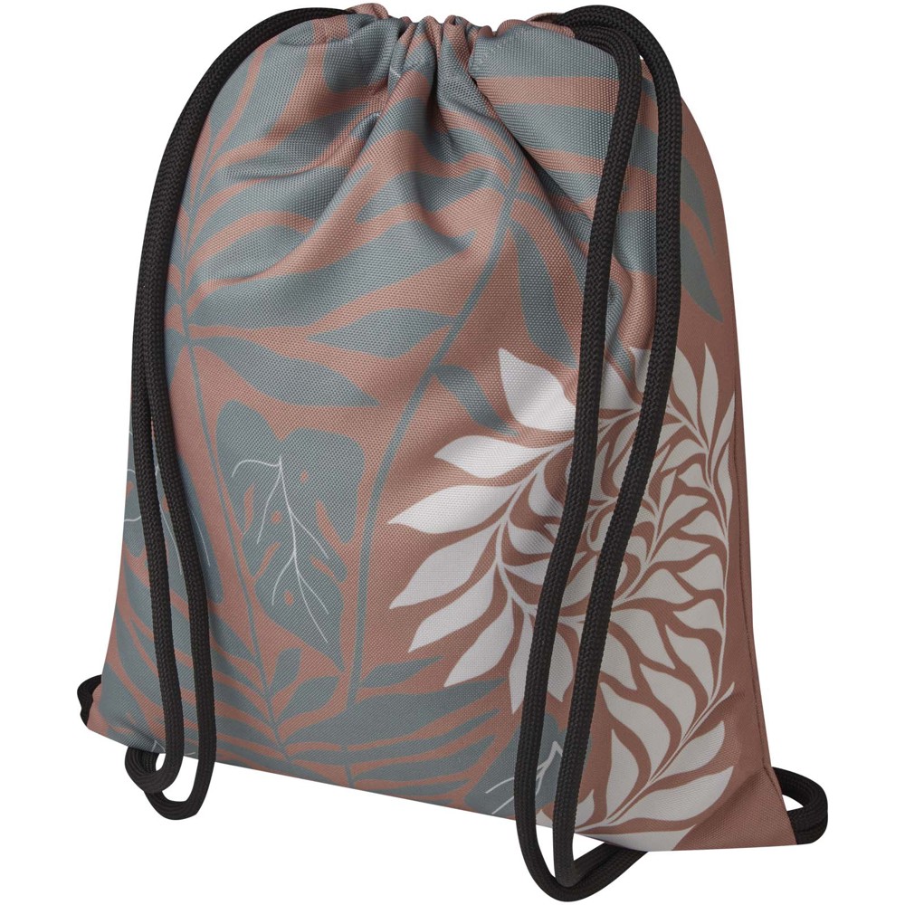 Clif RPET sublimatietas met trekkoord - Zwart, Wit