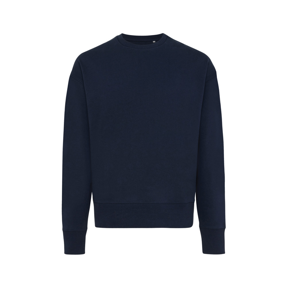 IQONIQ Kruger gerecycled katoen relaxed sweater - donkerblauw (± PMS 19-3923TCX)