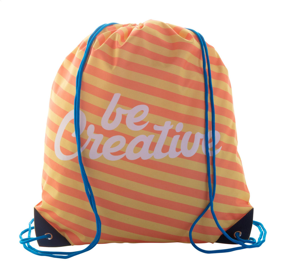 CreaDraw Plus - custom made tas met trekkoordsluiting - blauw/wit