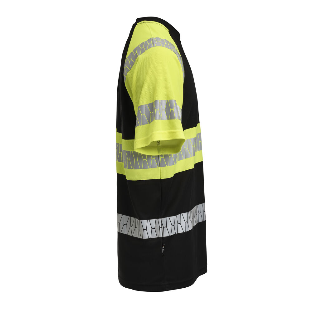 Jobman - 5226 T-shirt Hi-Vis Zwart/Geel 4XL