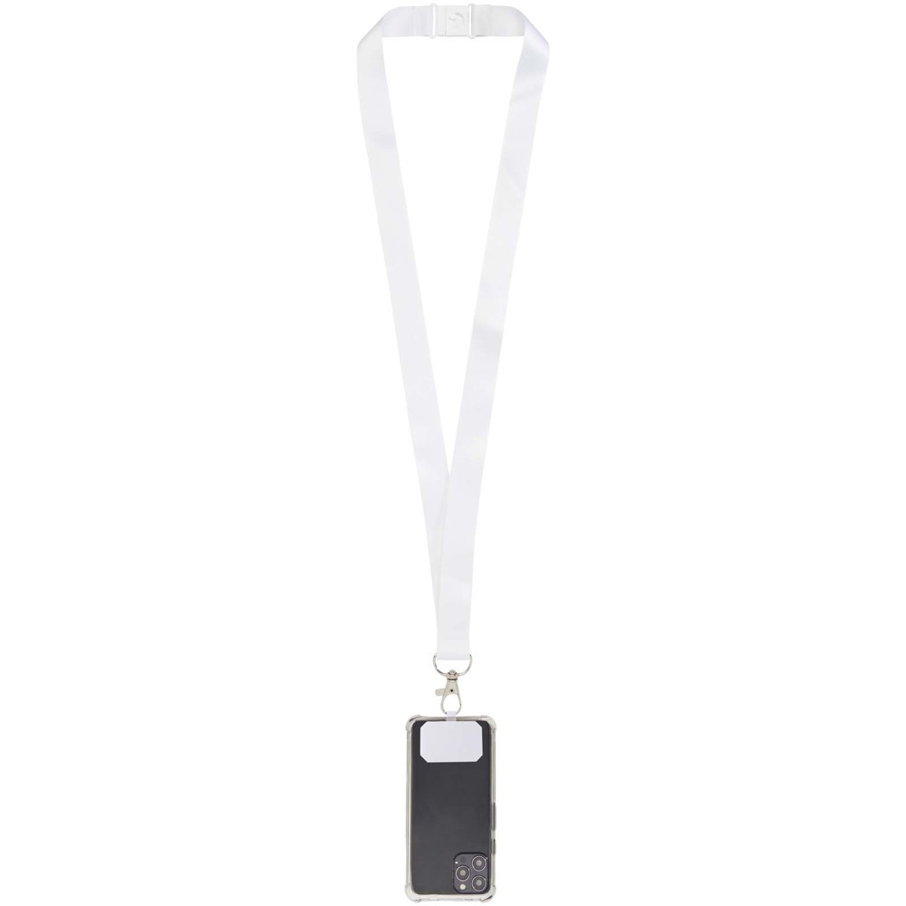 Addie sublimatie RPET-lanyard met telefoonhouder en veiligheidssluiting
