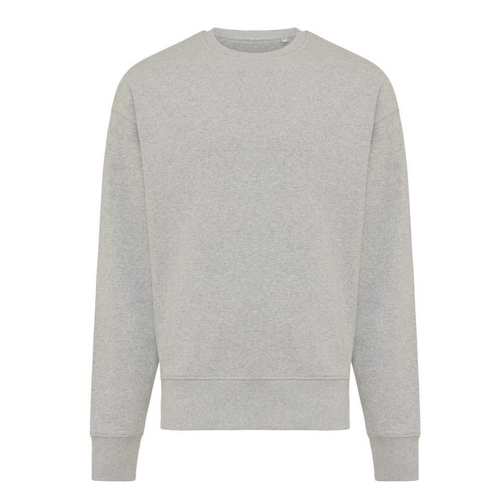 IQONIQ Kruger gerecycled katoen relaxed sweater - heather grey (± PMS heather grey)