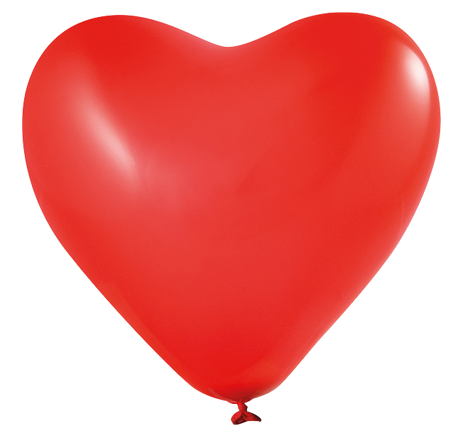 Hartballonnen bedrukt - Qualityprint Ø 33 cm / omvang 80/95 cm / 11 inch - Rood (1130)
