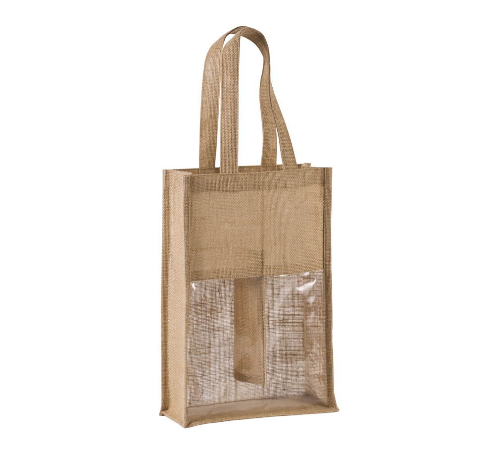 Flessentas van jute - naturel