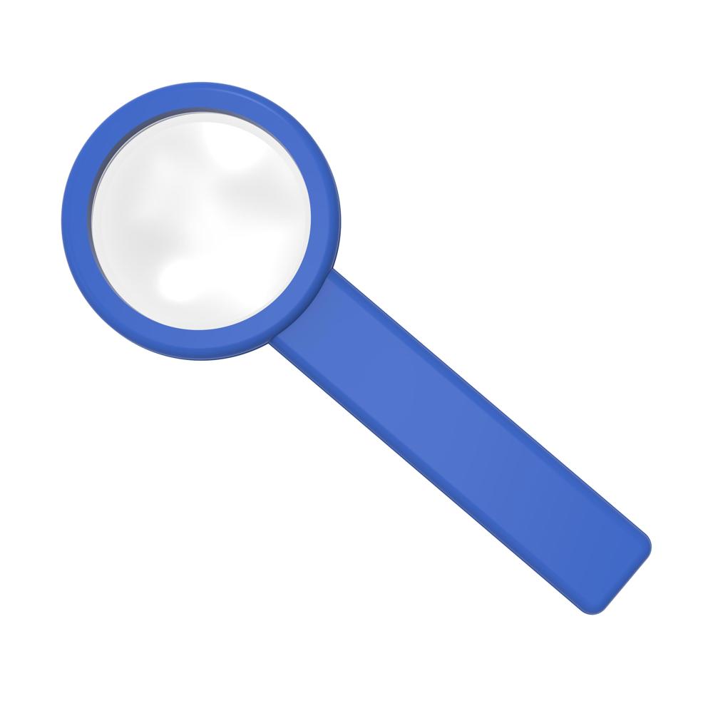 Staande loep "Handle 5 x" - standaard blauw PS