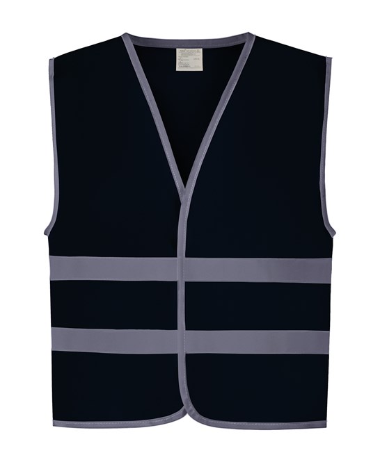 Gilet with Reflective Hem & Strips - Navy