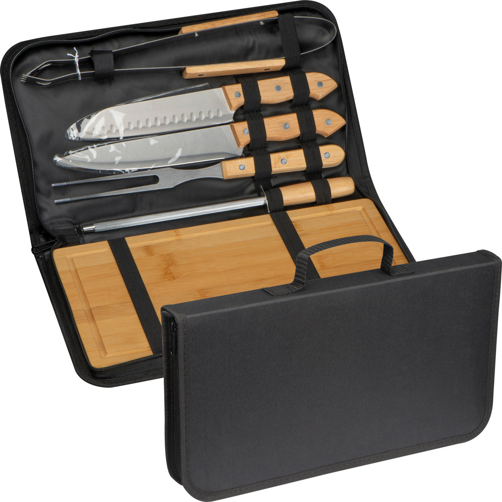 Barbeque set in etui met rits