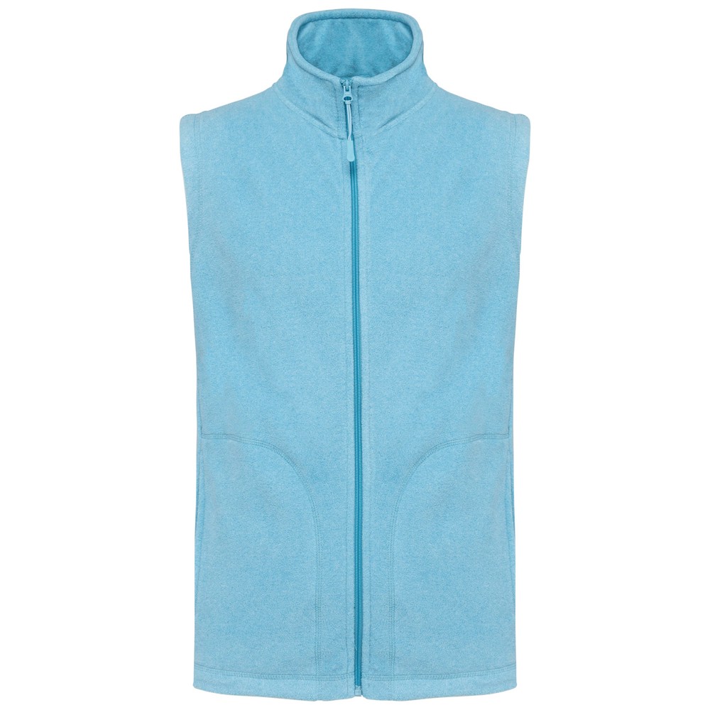 Bodywarmer van microfleece heren - Cloudy blue heather