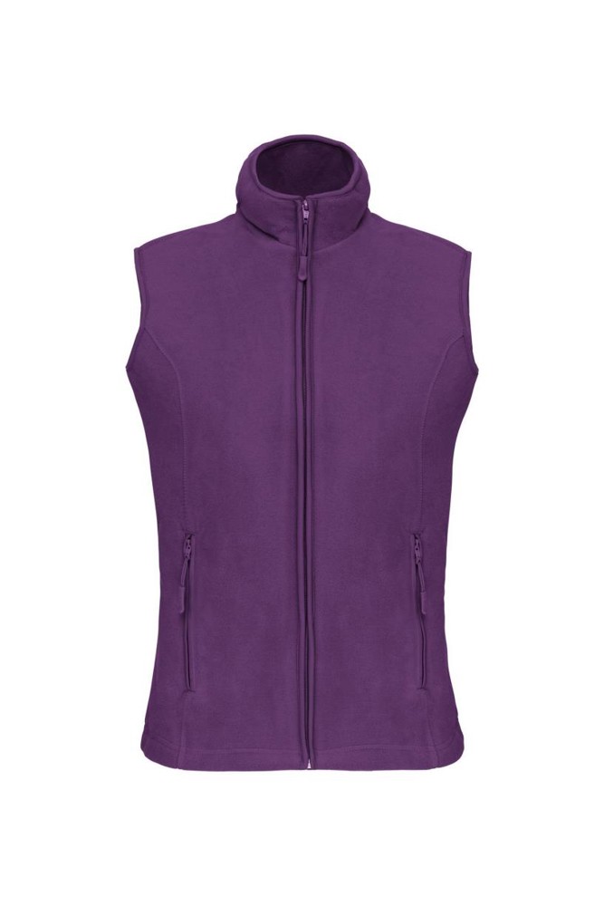Bodywarmer van microfleece dames - Purple
