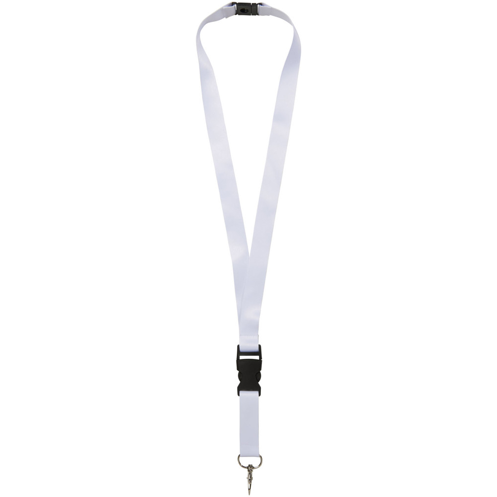 Balta gerecycled PET lanyard met safety breakaway sluiting en gesp