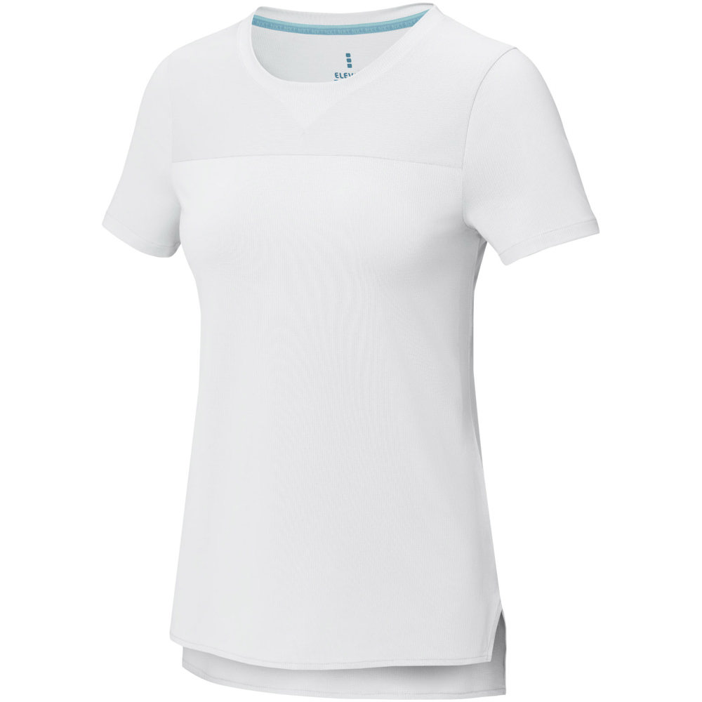 Borax 160 g/m² Dames T-shirt met korte mouwen, cool fit, GRS gerecycled - wit