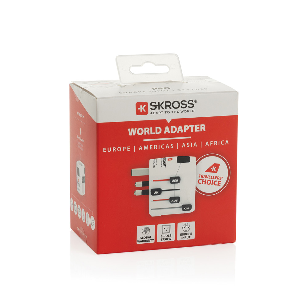 SKROSS Pro 3-polige wereldreisadapter