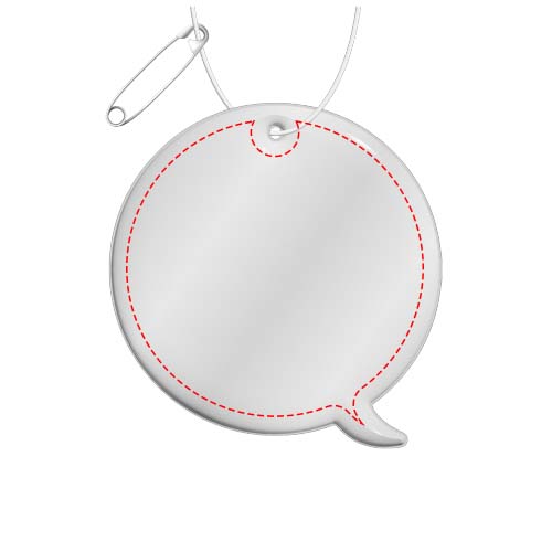 RFX™ H-09 reflecterende pvc hanger met bijschrift