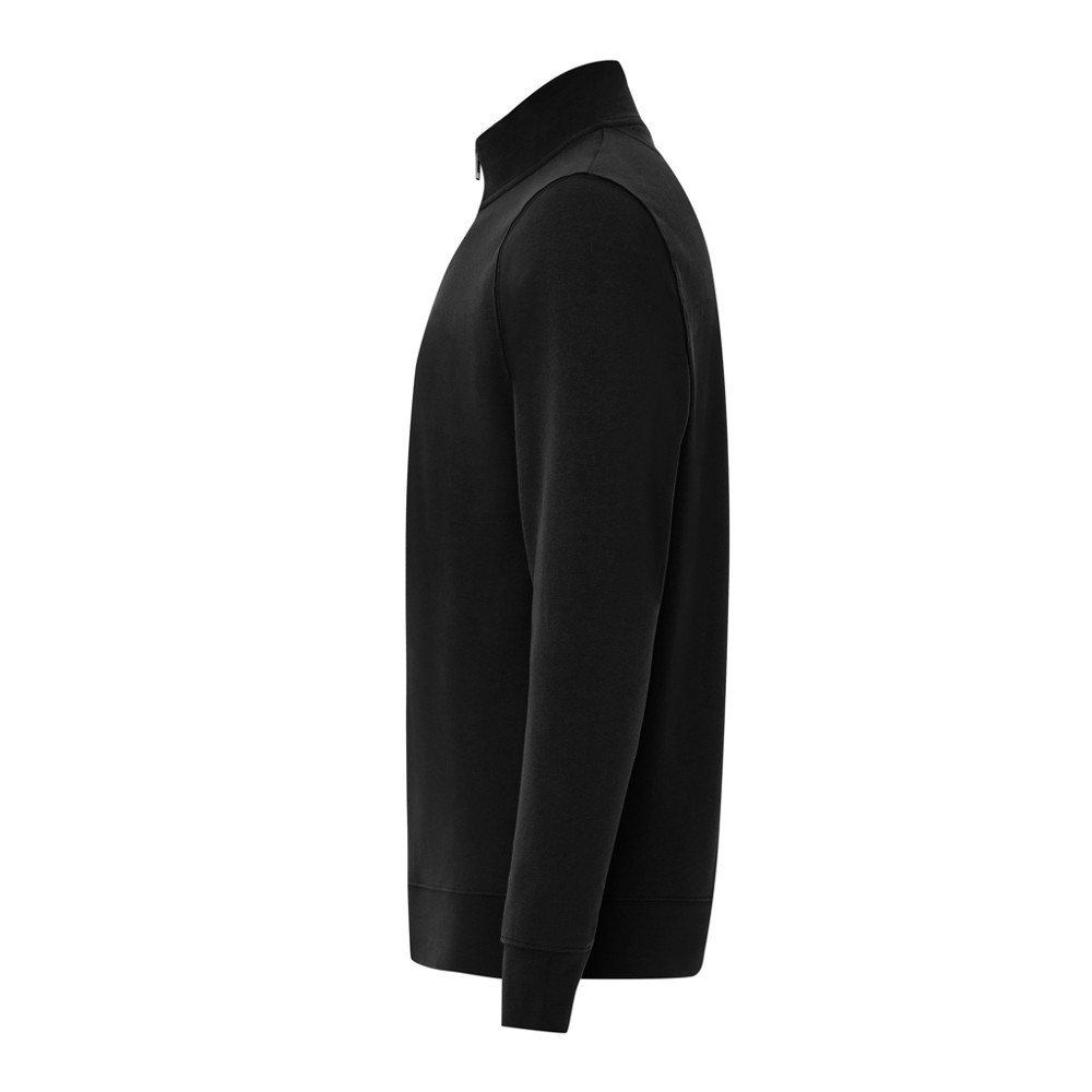 IQONIQ Elgon gerecycled katoen sweater met kwartritssluiting