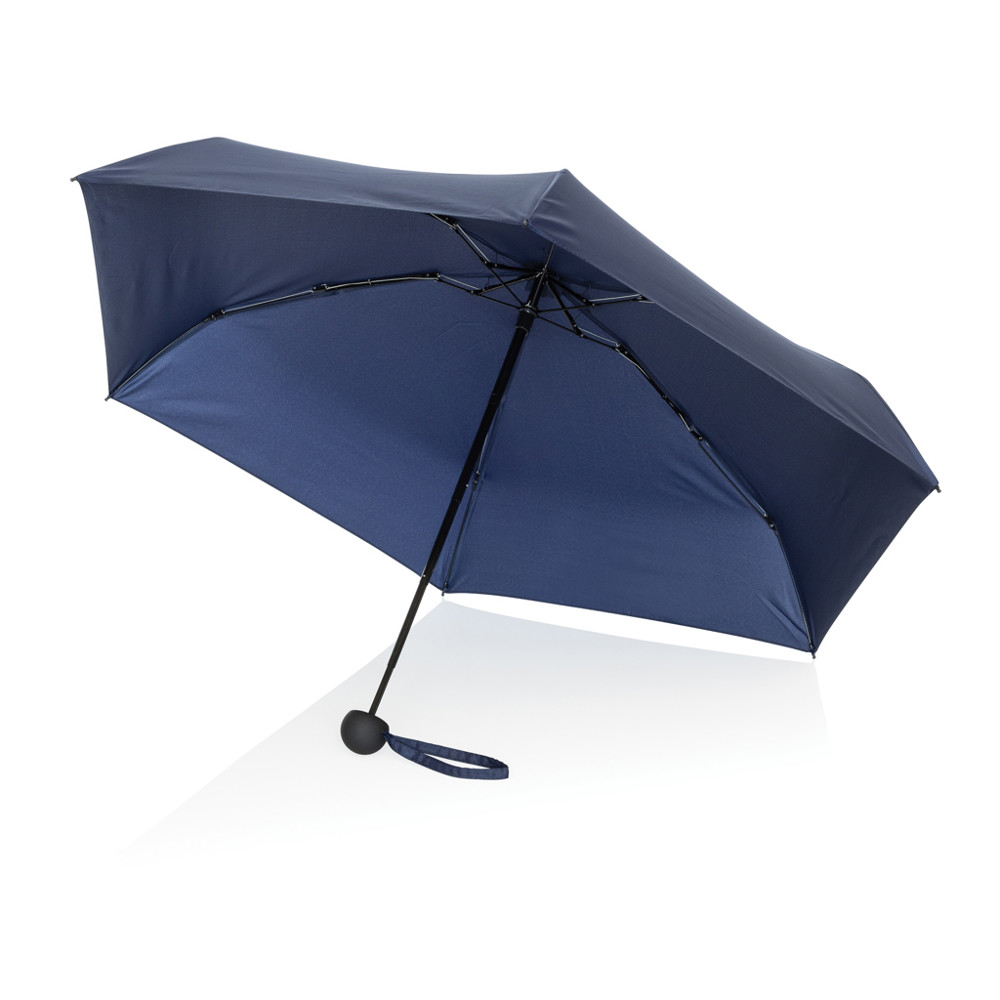 19.5" Aware™ RPET super mini manual 190T Pongee umbrella - donkerblauw (± PMS 4280C)
