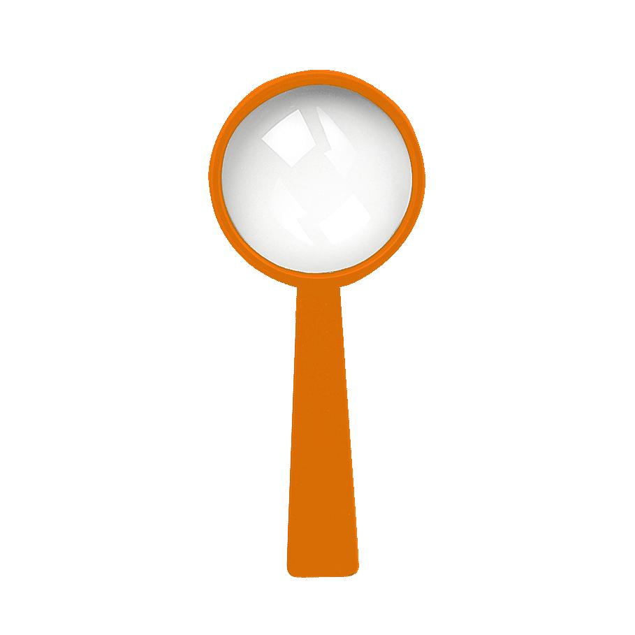 Vergrootglas met handvat "Handle 4 x" - standaard oranje