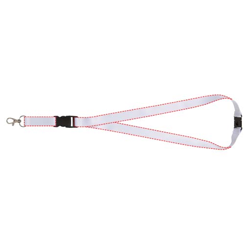 Balta gerecycled PET lanyard met safety breakaway sluiting en gesp