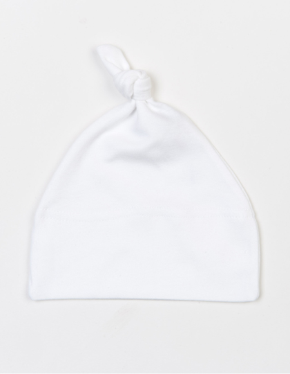 Baby One Knot Hat - white