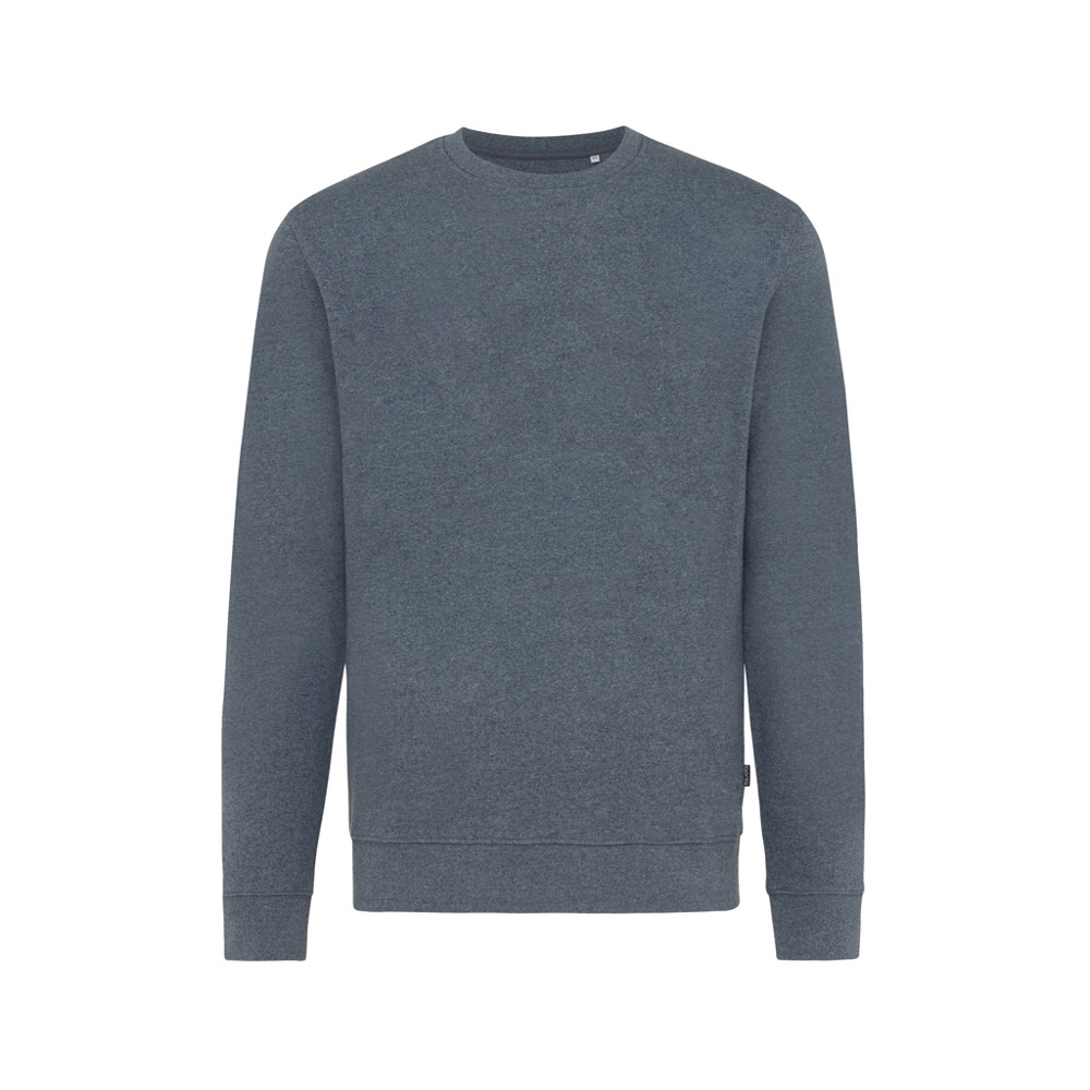 IQONIQ Denali gerecycled katoen sweater ongeverfd - heather navy (± PMS heather navy)