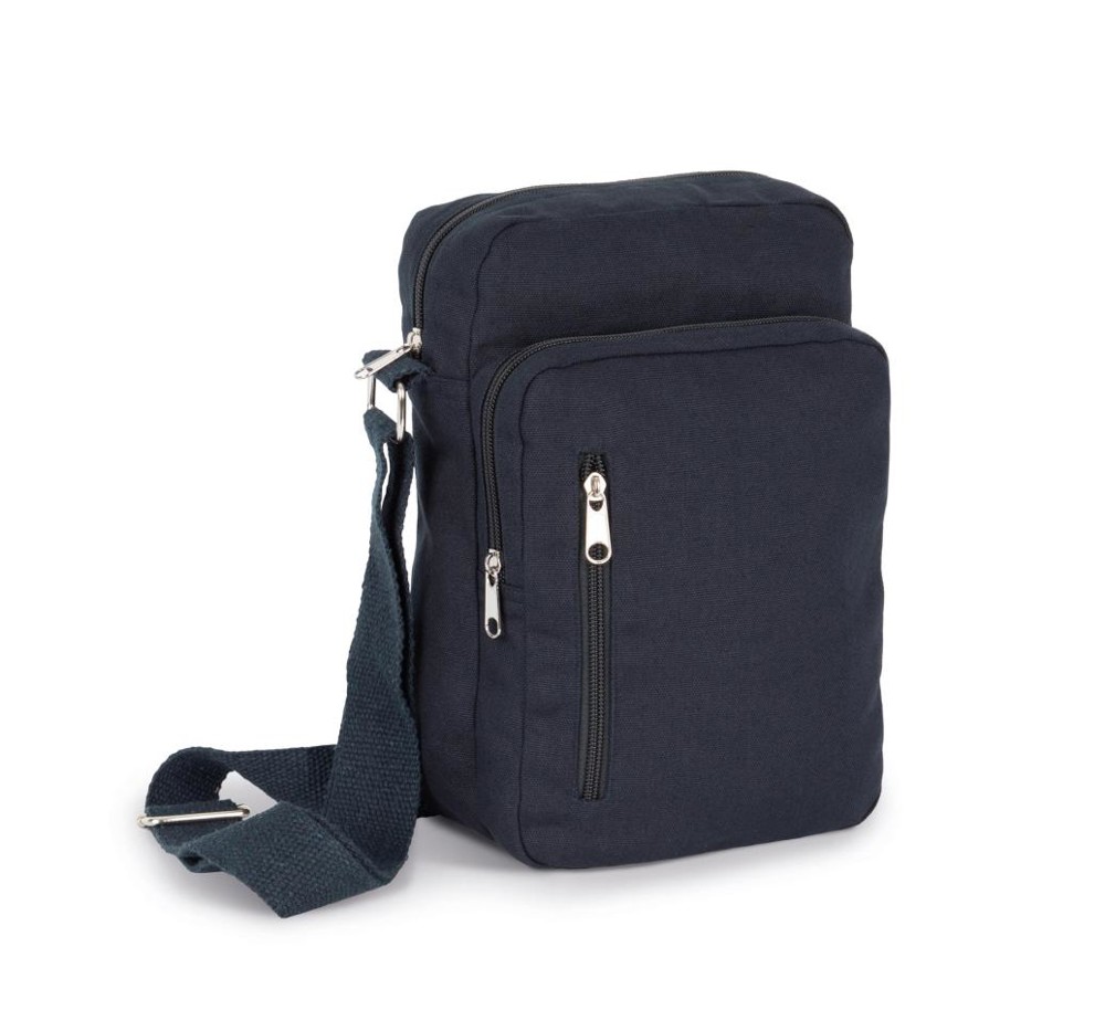 Katoenen handtas met schouderriem - Navy