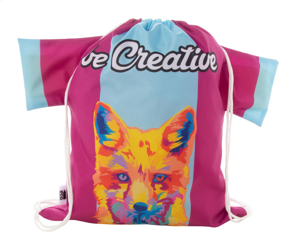 CreaDraw T RPET - custom made trekkoord tas - Wit