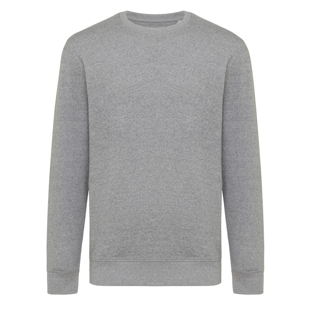 IQONIQ Etosha lichtgewicht gerecycled katoen sweater - light heather anthracite (± PMS light heather anthra)