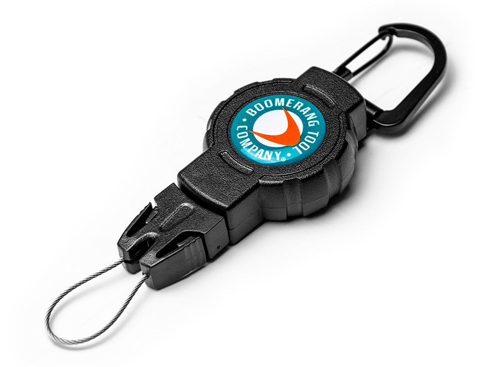 Boomerang Retractable Gear Tether Small Carabiner Fishing