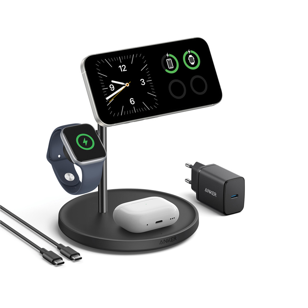 Anker MagGo draadloze oplaadstandaard (3-in-1-standaard)