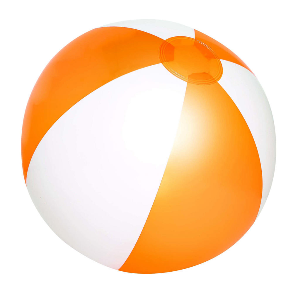 ATLANTIC SHINY - Opblaasbare strandbal - oranje, wit