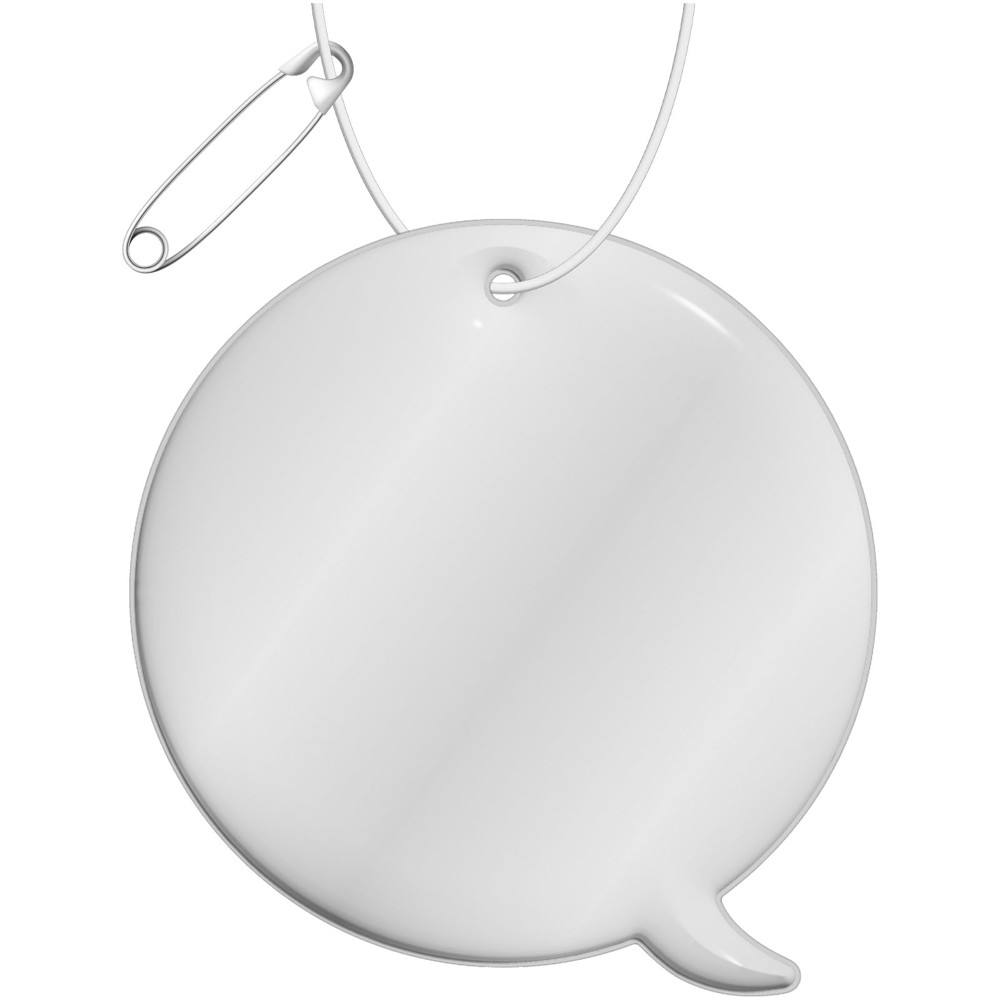 RFX™ H-09 reflecterende pvc hanger met bijschrift - Wit