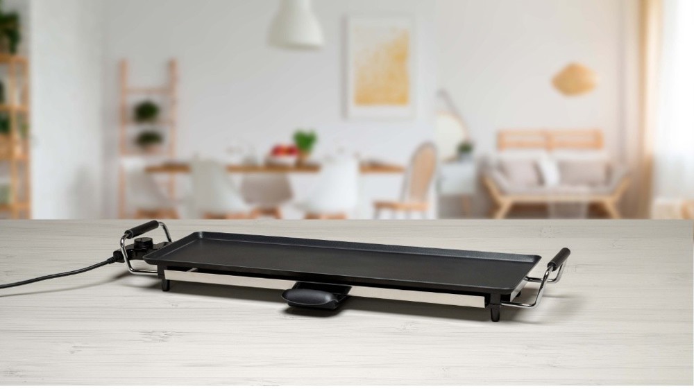 ALPINA Grill Teppanyaki 230V 2000W 70x23cm- Zwart