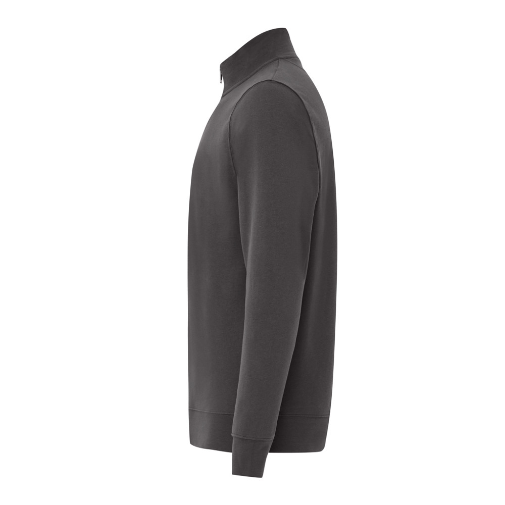 IQONIQ Elgon gerecycled katoen sweater met kwartritssluiting