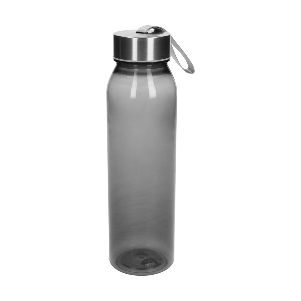 Active-drinkfles "Pure", 650 ml - transparant-zwart/zilver
