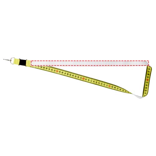 Isla 1-meter RPET sublimatie lanyard met safety breakaway sluiting