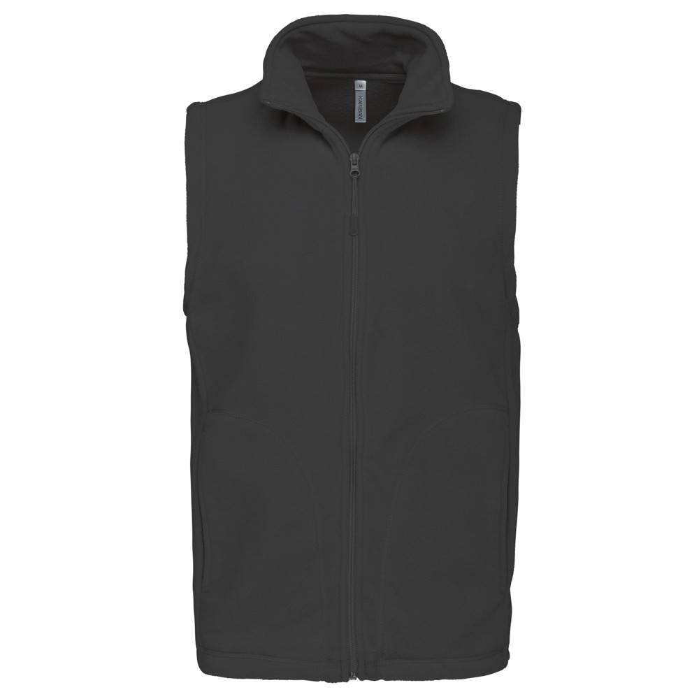 Bodywarmer van microfleece heren - Dark Grey