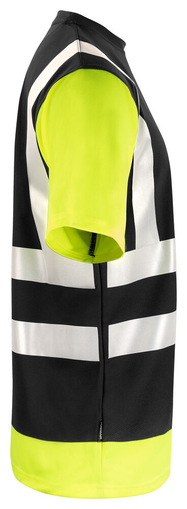 Jobman - 5126 Hi-Vis T-shirt Zwart/HV Geel 4XL
