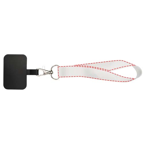 Gaby RPET sublimatie mini lanyard met telefoonhouder