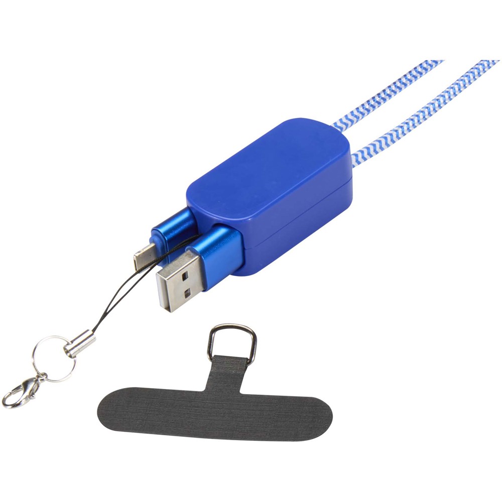 Anser gerecycleerde plastic smartphonesnoer met geïntegreerde 27W 5-in-1 kabel