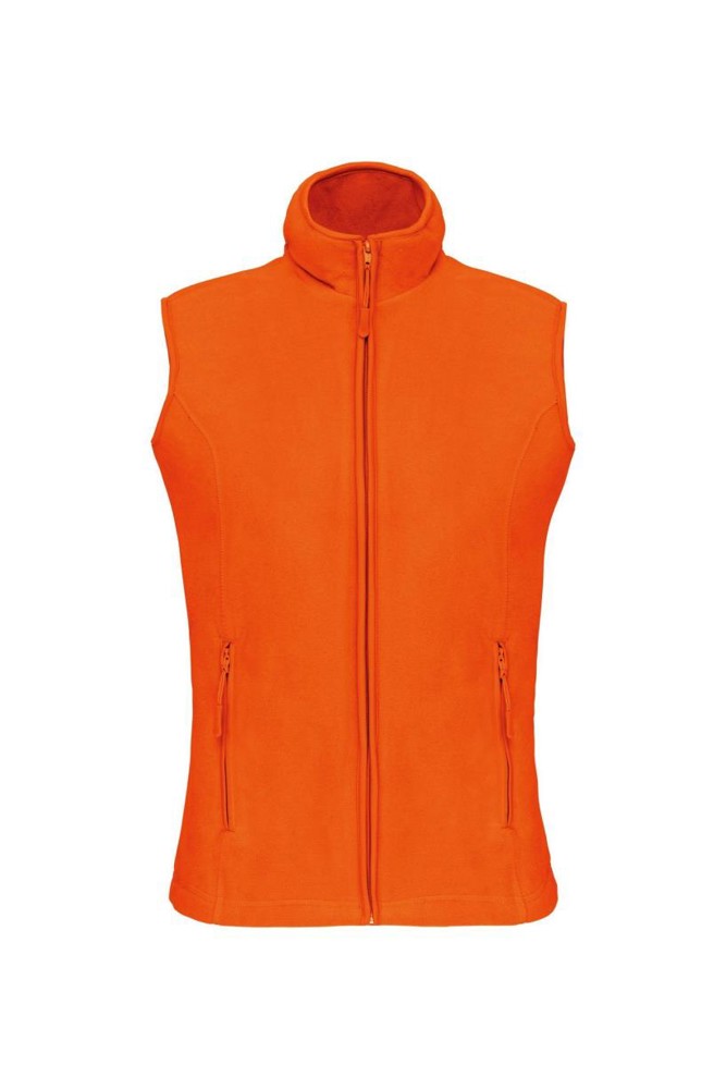 Bodywarmer van microfleece dames - Orange