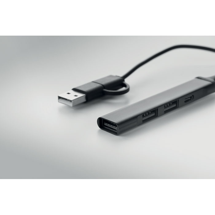 CURRENT - USB 4-poorts hub 19 cm