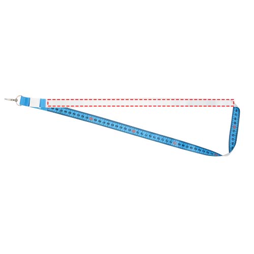 Isla 1-meter RPET sublimatie lanyard met safety breakaway sluiting