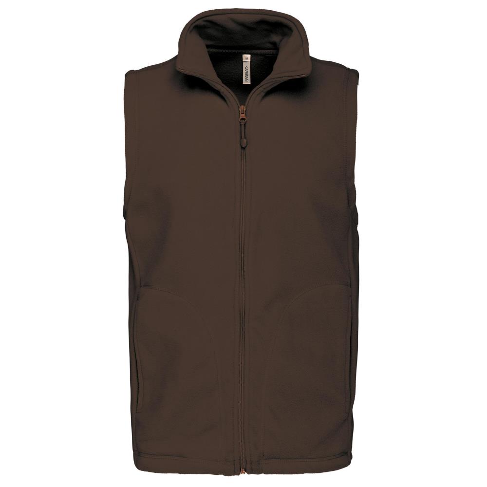 Bodywarmer van microfleece heren - Chocolate
